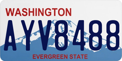 WA license plate AYV8488