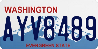 WA license plate AYV8489