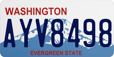 WA license plate AYV8498