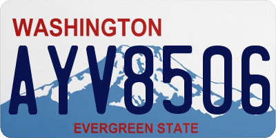 WA license plate AYV8506