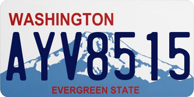 WA license plate AYV8515