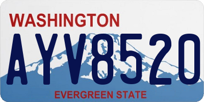 WA license plate AYV8520