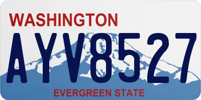 WA license plate AYV8527