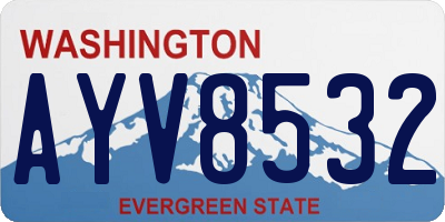 WA license plate AYV8532
