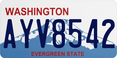WA license plate AYV8542
