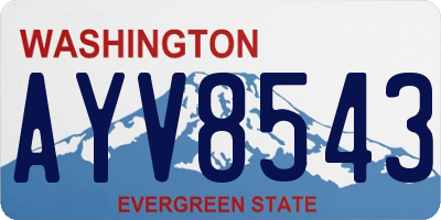 WA license plate AYV8543
