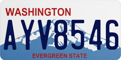WA license plate AYV8546