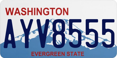 WA license plate AYV8555