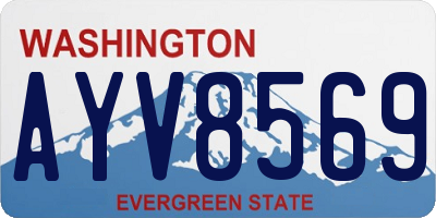 WA license plate AYV8569