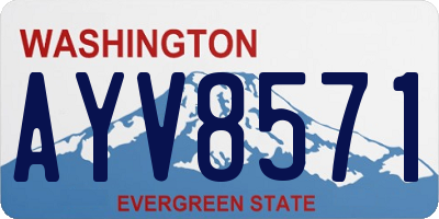 WA license plate AYV8571