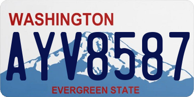 WA license plate AYV8587