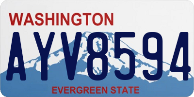 WA license plate AYV8594