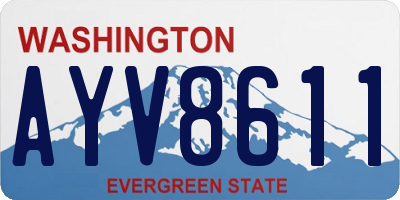 WA license plate AYV8611