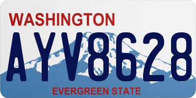 WA license plate AYV8628