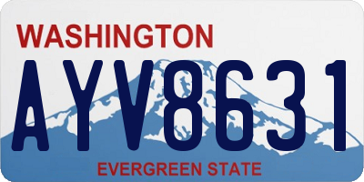 WA license plate AYV8631