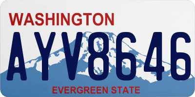 WA license plate AYV8646