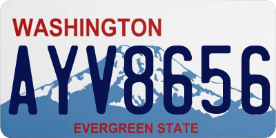 WA license plate AYV8656