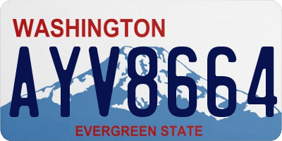 WA license plate AYV8664