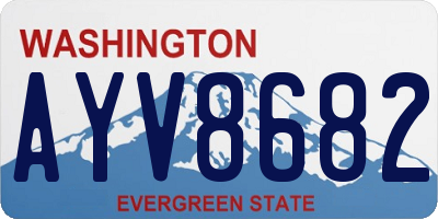 WA license plate AYV8682