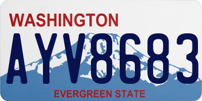 WA license plate AYV8683