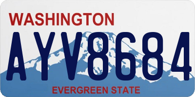 WA license plate AYV8684