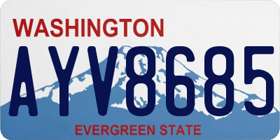 WA license plate AYV8685