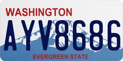 WA license plate AYV8686