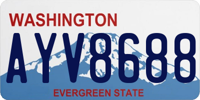 WA license plate AYV8688