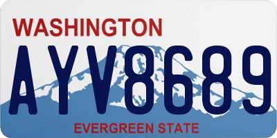 WA license plate AYV8689