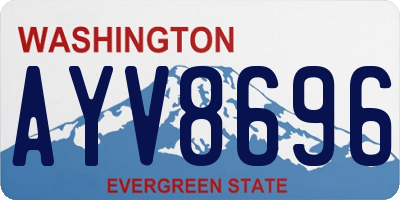 WA license plate AYV8696