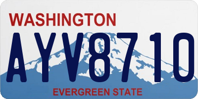 WA license plate AYV8710