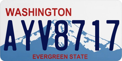 WA license plate AYV8717