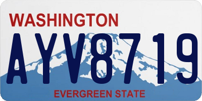 WA license plate AYV8719