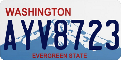 WA license plate AYV8723