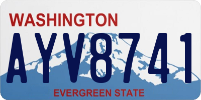 WA license plate AYV8741