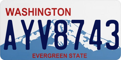 WA license plate AYV8743