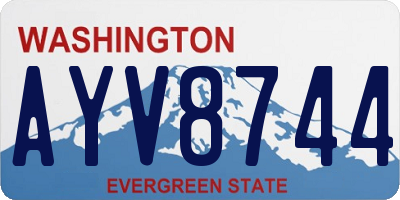 WA license plate AYV8744