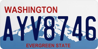 WA license plate AYV8746