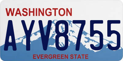 WA license plate AYV8755