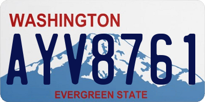 WA license plate AYV8761