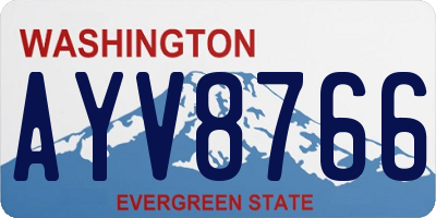 WA license plate AYV8766