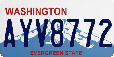 WA license plate AYV8772