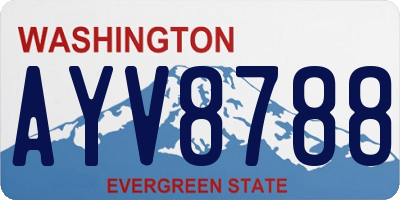WA license plate AYV8788