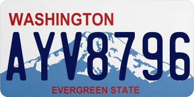 WA license plate AYV8796
