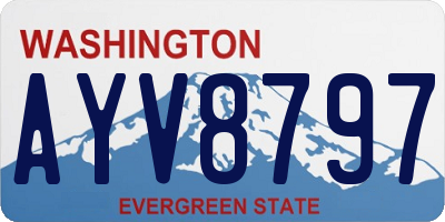 WA license plate AYV8797