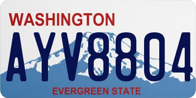 WA license plate AYV8804