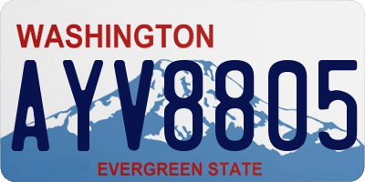 WA license plate AYV8805