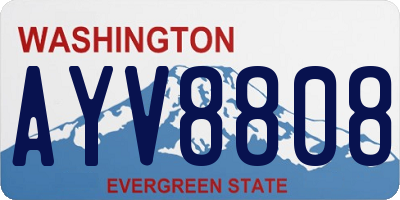 WA license plate AYV8808