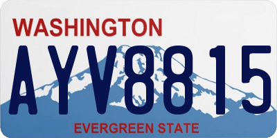 WA license plate AYV8815