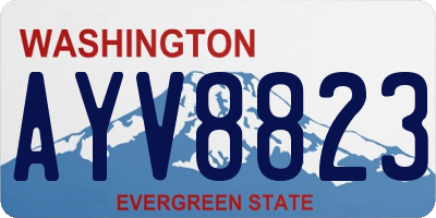 WA license plate AYV8823